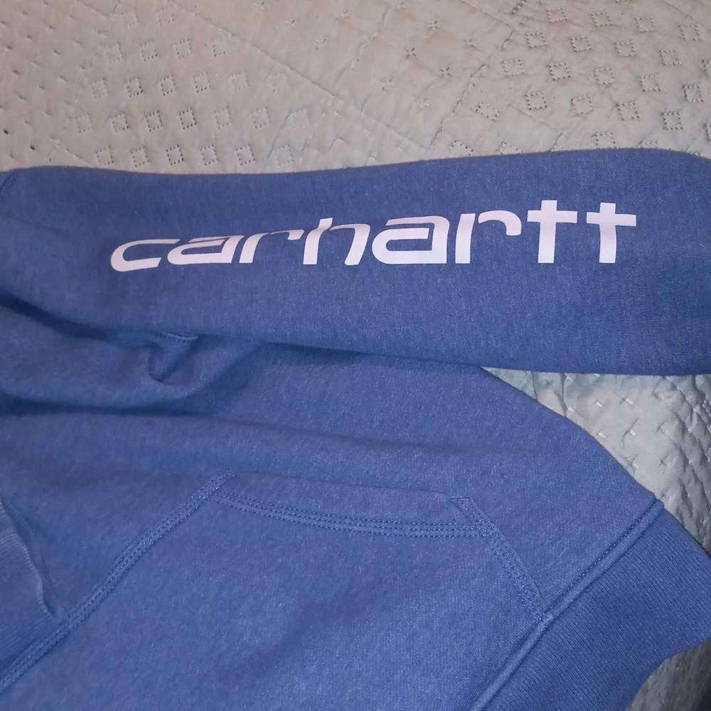 Carhartt Blue Hoodie Sweatshirt - Picture 3 of 4